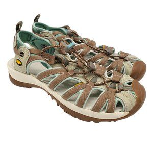 Keen Whisper Sandal Shoe Womens Size 9 Shitake Malachite Waterproof Cushioned